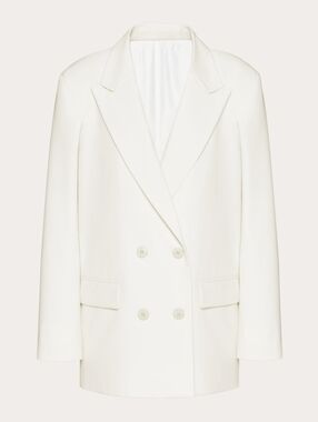 VALENTINO Elegant Double-Breasted White Blazer Jacket